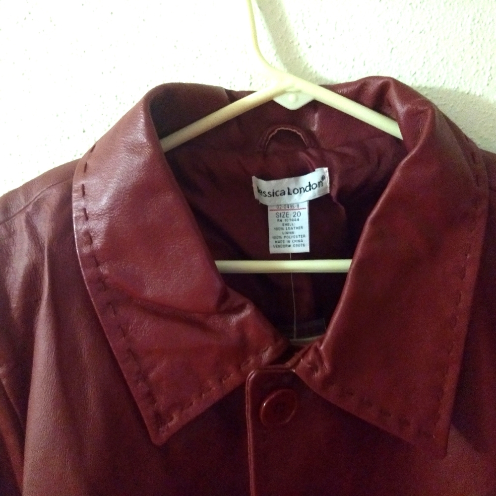 Jessica London Leather Trench Plus Size